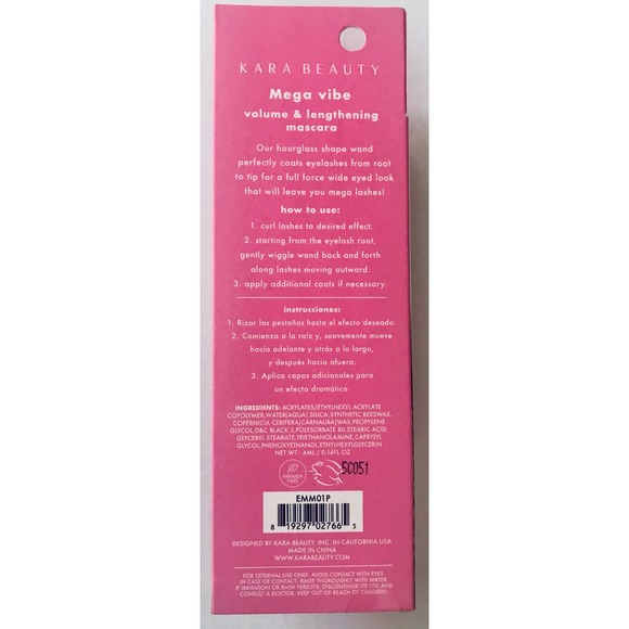 Kara Beauty Mega Vibe Volume & Lengthening Mascara ~ Black - Picture 3 of 3
